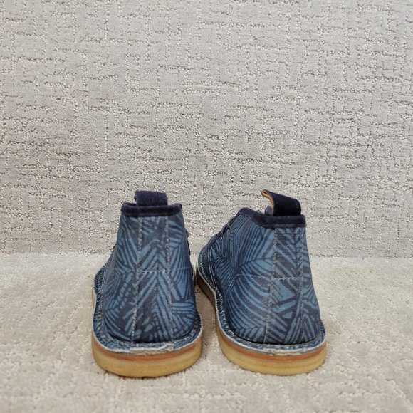 Michael Bastian Men's Size US 9 Fashion Blue Leaf Canvas Stitchout Chukka Boots. - Picture 5 of 10